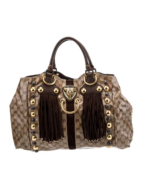 gucci babouska fringe tote|Gucci babouska handbags.